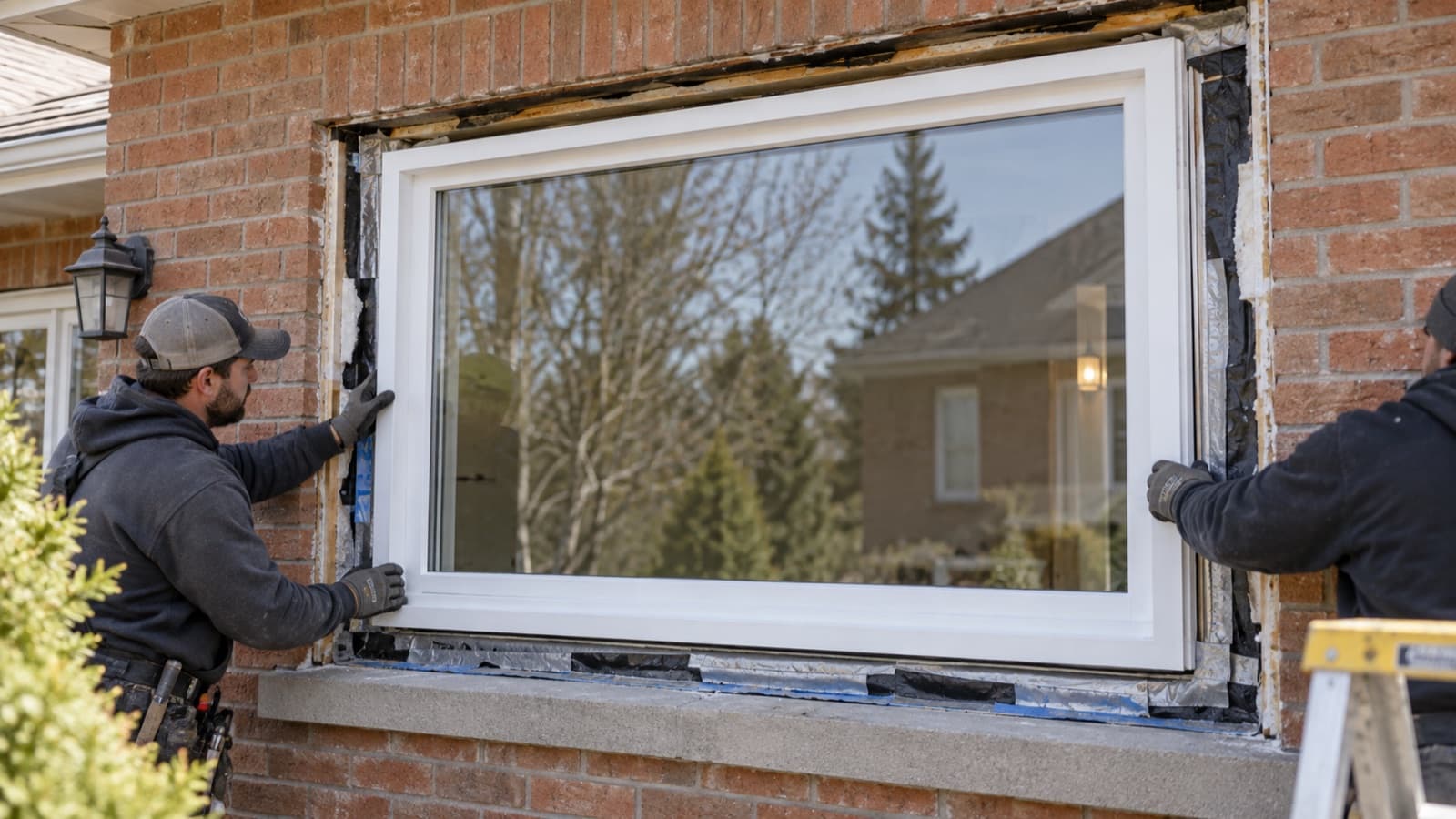 Illustration of a window opening during full-frame replacement.